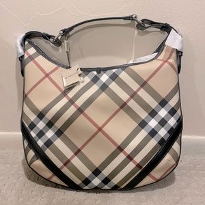 Burberry Hobo Top Zip Shoulder Bag